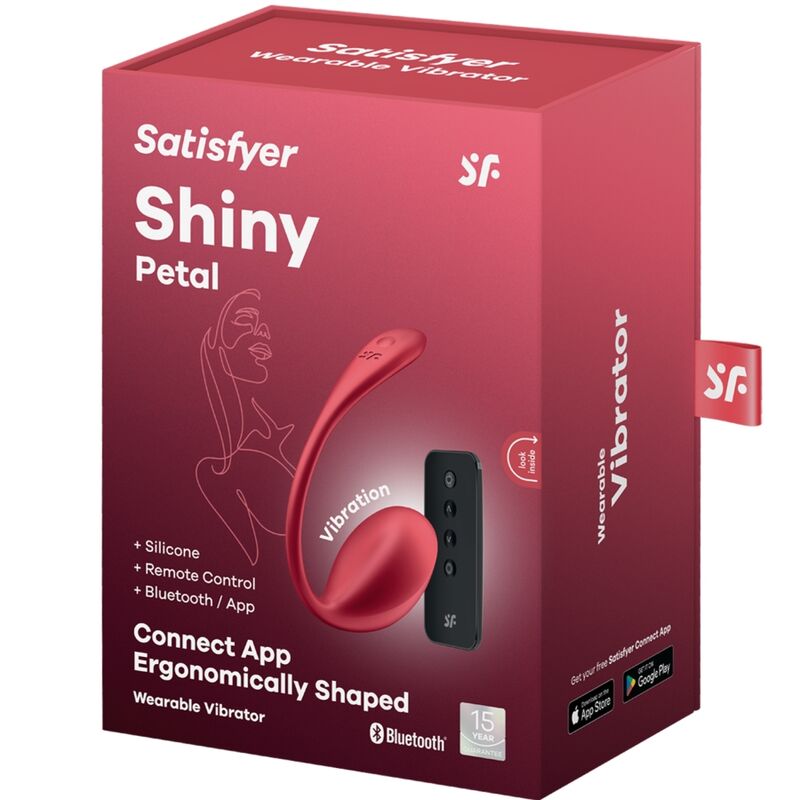 SATISFYER - SHINY PETAL G-PUNKT-STIMULATOR MIT FERNBEDIENUNG, ROT, KOSTENLOSE APP