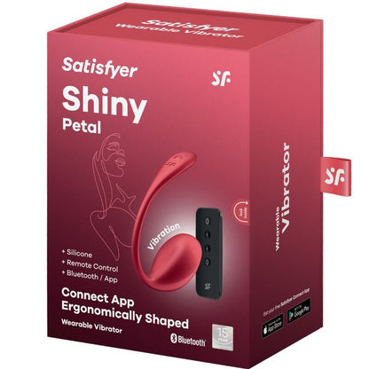 SATISFYER - SHINY PETAL G-PUNKT-STIMULATOR MIT FERNBEDIENUNG, ROT, KOSTENLOSE APP