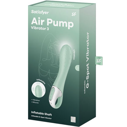 SATISFYER - AIR PUMP VIBRATOR 3 INFLATABLE G POINT MINT