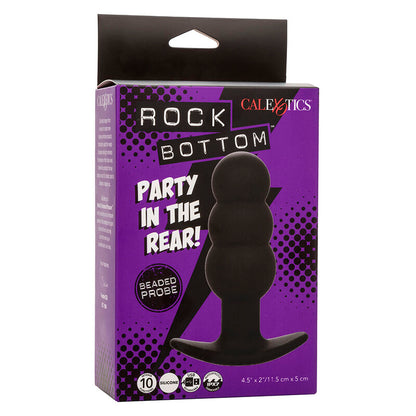 CALEXOTICS - ROCK BOTTOM BEADED ANAL PLUG 10 VIBRATIONS SILICONE BLACK