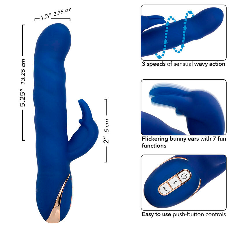 CALEXOTICS - JACK RABBIT VIBRATOR WAVE MOTION BLAU