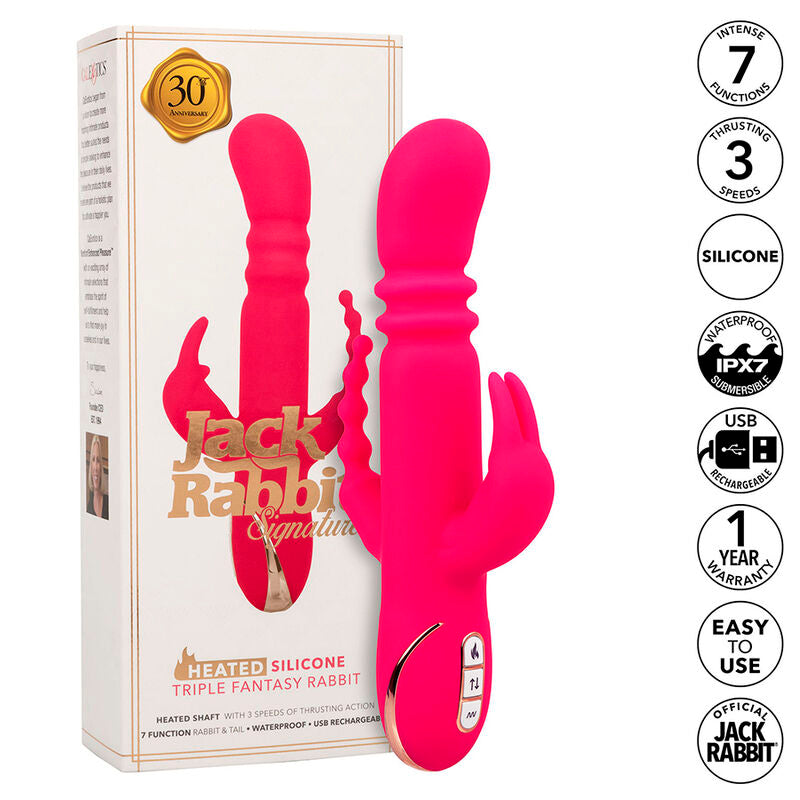 CALEXOTICS - JACK FANTASY DREIFACH BEHEIZTER VIBRATOR RABBIT PINK