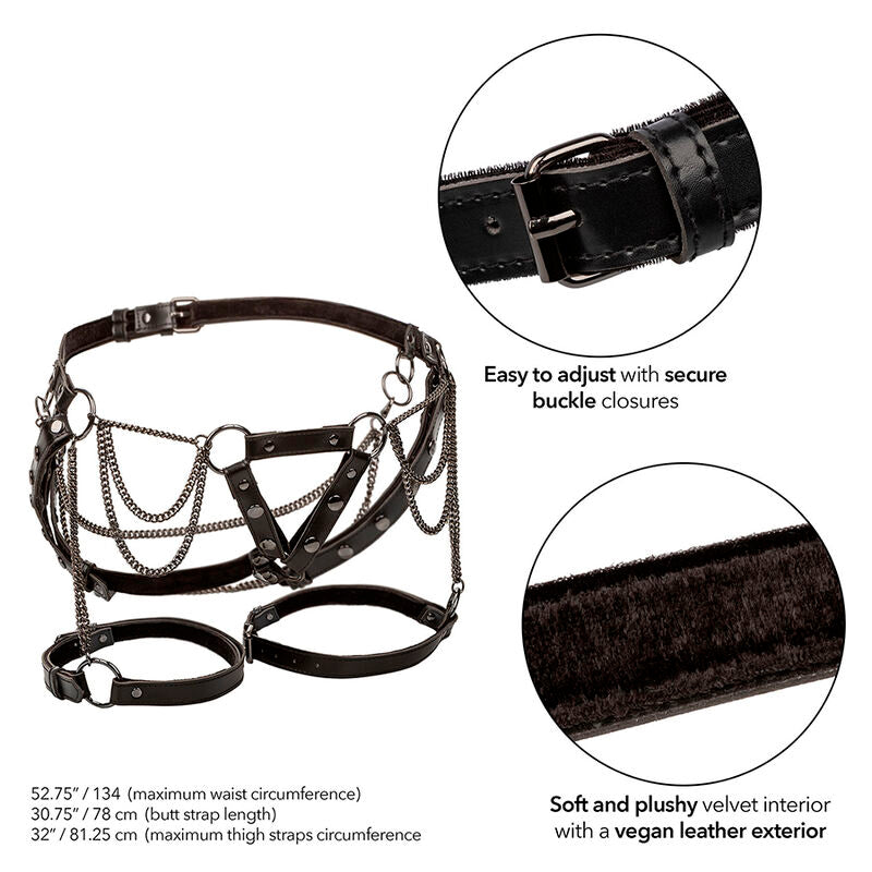 CALEXOTICS - EUPHORIA MULTICHAIN-OBERSCHENKELHARNESS PREMIUM-ÜBERGRÖSSE