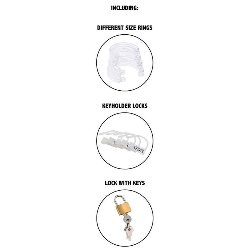 HIDDEN DESIRE - EXTREMER KEUSCHHEITSPFERDKÄFIG, ACRYL, EINSTELLBAR, KLAR