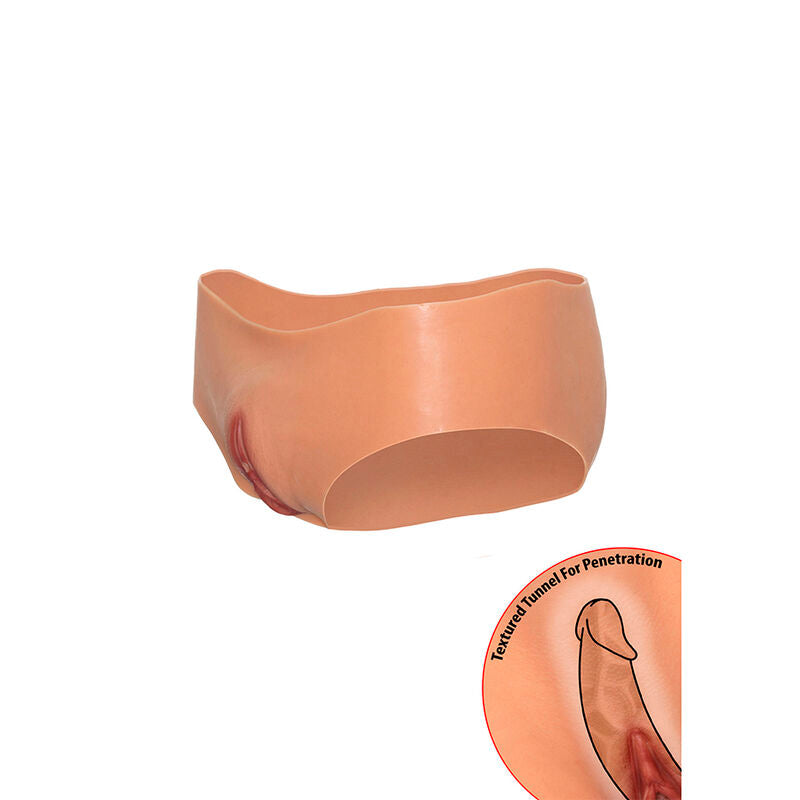 HIDDEN DESIRE - ALTER EGO OFFENER VAGINA-SLIP MIT NIEDRIGER TAILLE, HAUTFARBEN