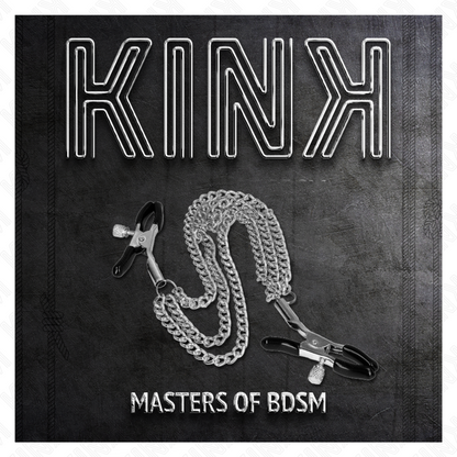 KINK - NIPPELKLAMMER MIT 3 KETTEN SILBER 20/23/28 CM