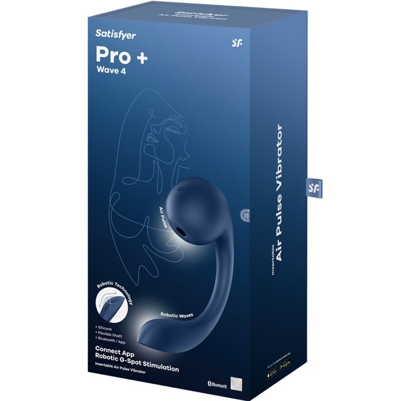 SATISFYER - PRO+ WAVE 4 G-SPOT &amp; AIR PULSE STIMULATOR KOSTENLOSE APP DUNKELBLAU