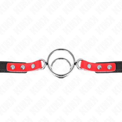 KINK - GAG WITH MULTIPLE O-RINGS 4 / 4.8 CM RED 38 X 56 CM