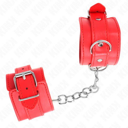 KINK - EINFACHE HANDGELENKFESSELN ROT VERSTELLBAR 20-23 CM X 5,5 CM
