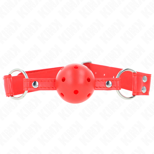 KINK - KOMPLETTER ROTER HOHLKUGELKNEBEL 62 x 2 CM