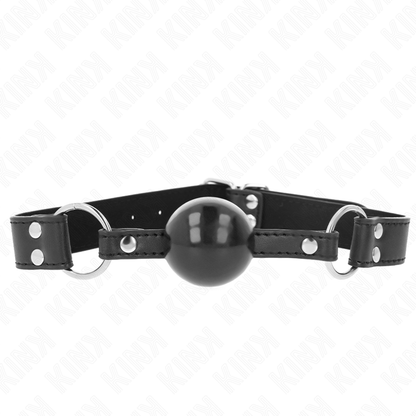 KINK - WEICHER UND FESTER BALL 4 CM KNEBEL MIT KUNSTLEDERBAND 62 x 2,5 CM VERSTELLBAR 42-58 CM