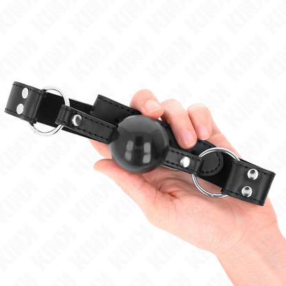 KINK - WEICHER UND FESTER BALL 4 CM KNEBEL MIT KUNSTLEDERBAND 62 x 2,5 CM VERSTELLBAR 42-58 CM