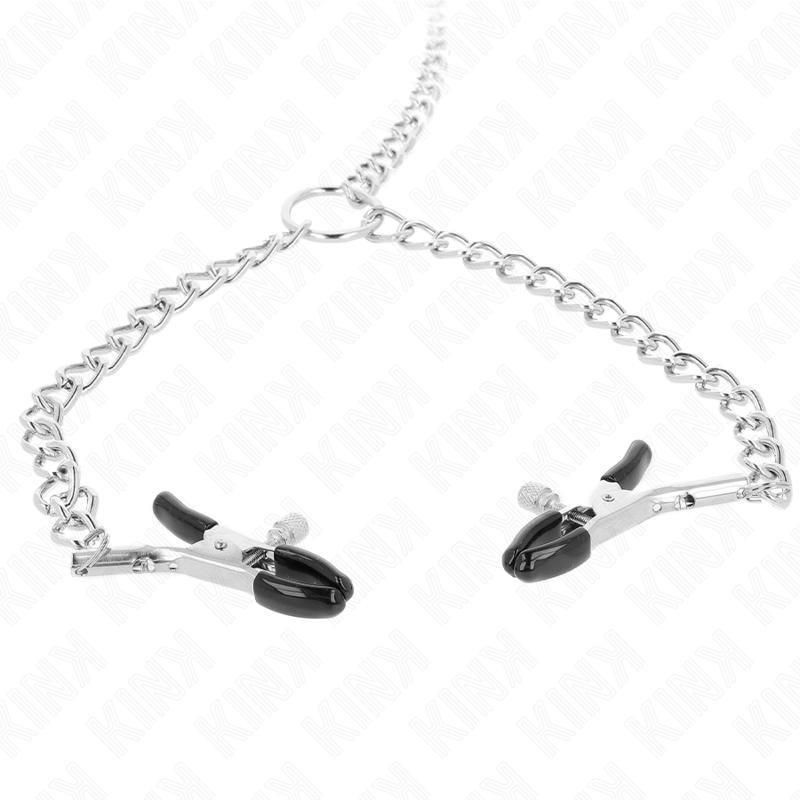 KINK - 4 KETTEN-NIPPELKLAMMERN 32 CM MIT KLEINEN KETTEN 14 CM