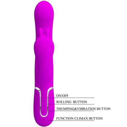 PRETTY LOVE - CAMMY DREIFACHVIBRATOR MULTIFUNKTION 4 IN 1 ROSA