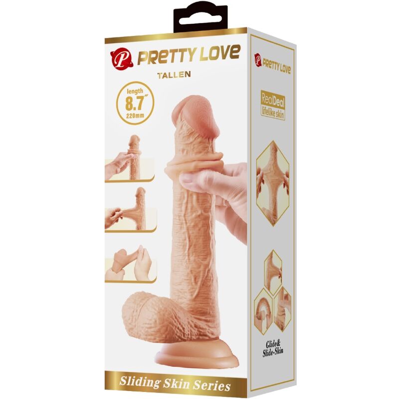 PRETTY LOVE - GROSSER REALISTISCHER DILDO 22 CM HAUTFARBEN