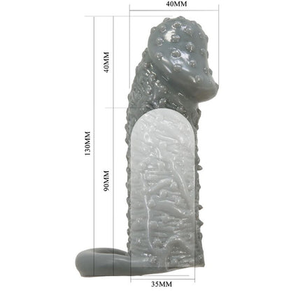 PRETTY LOVE - REALISTIC PENIS ENLARGER AND DELAY SLEEVE MODEL 2 GREY