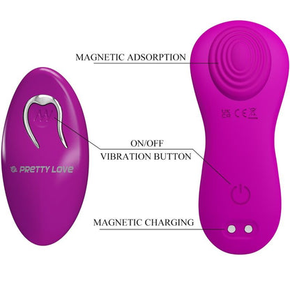 PRETTY LOVE - ROMARIO AUFLEGBARER KLITORISSTIMULATOR MIT FERNBEDIENUNG ROSA