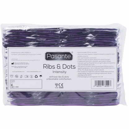 PASANTE - RIBS &amp; DOTS INTENSITY KONDOME 144 EINHEITEN