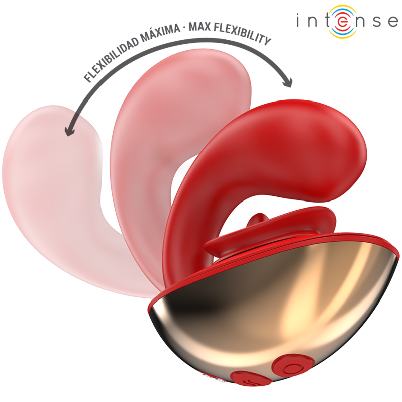 INTENSE - MARIAH VIBRATOR &amp; STIMULATOR IN U-FORM 10 VIBRATIONEN ROT