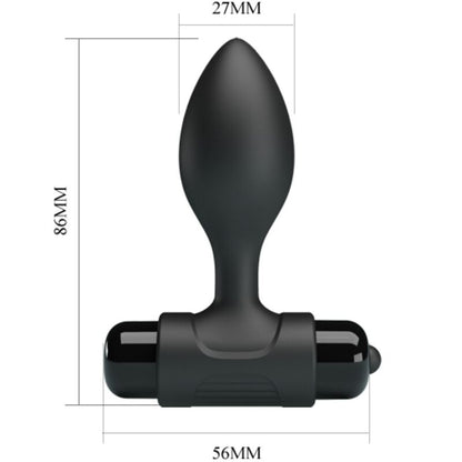 PRETTY LOVE - VIBRA BUTT 10 VIBRATIONS ANAL PLUG BLACK