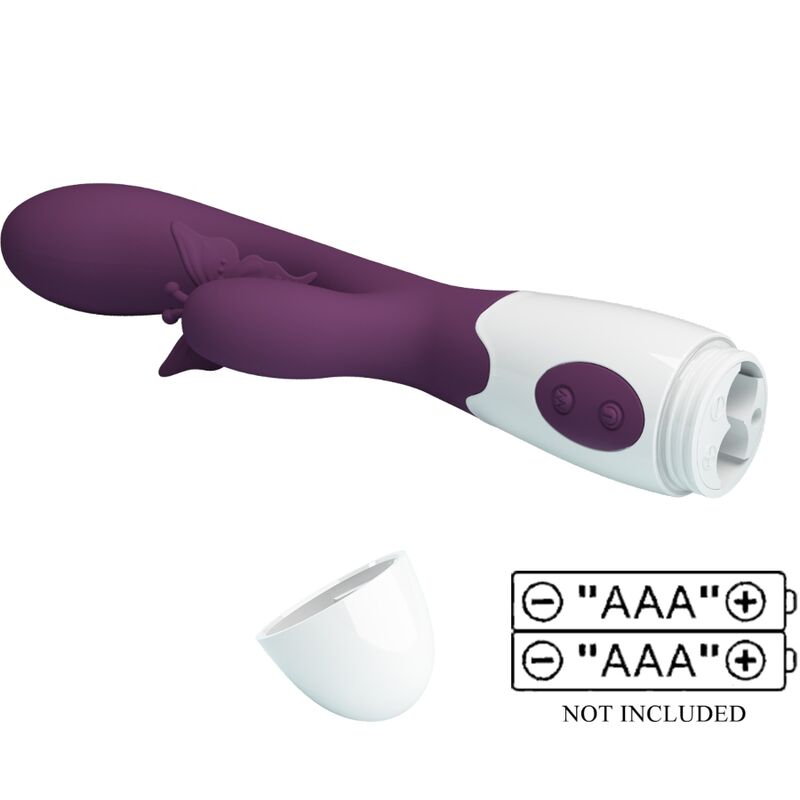 PRETTY LOVE - BUTTERFLY KISS RABBIT VIBRATOR &amp; G-SPOT STIMULATOR LILA
