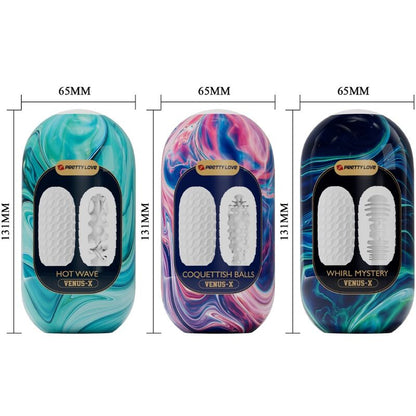 PRETTY LOVE - VENUS X 15 SILICONE MALE MASTURBATORS WHITE