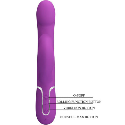 PRETTY LOVE - 4 IN 1 MULTIFUNKTIONSVIBRATOR &amp; STIMULATOR LILA