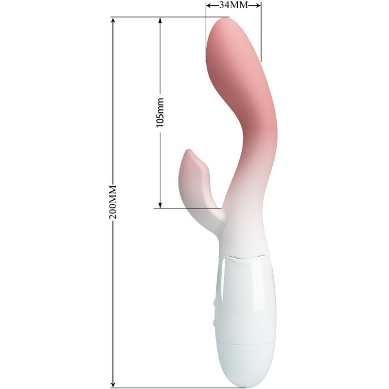 PRETTY LOVE - BRIGHTY G-SPOT VIBRATOR + KLITORIS STIMULATOR 30 VIBRATIONEN ROSA