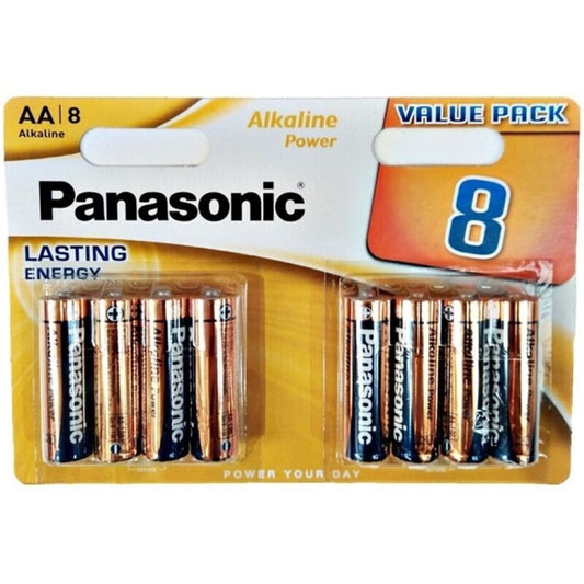 PANASONIC - BRONZE ALKALINE AA BATTERIE LR6 BLISTER*8