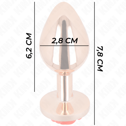 KINK - ROSA GOLDENER ANALPLUG MIT ROTER ROSE S