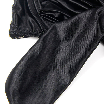 SUBBLIME - 955205 BRA SET WITH ADJUSTABLE BLACK BOW L/XL