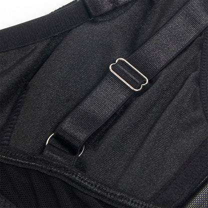 SUBBLIME - 955236 BLACK BONDAGE BRA WITH GARTER SET S/M