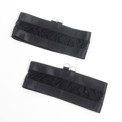 SUBBLIME - 955243 BLACK BONDAGE BRA WITH GARTER SET L/XL