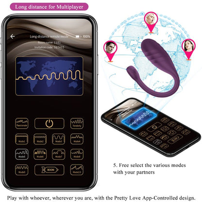 PRETTY LOVE - LEVIATHAN APP-GESTEUERTER VIBRATOR LILA