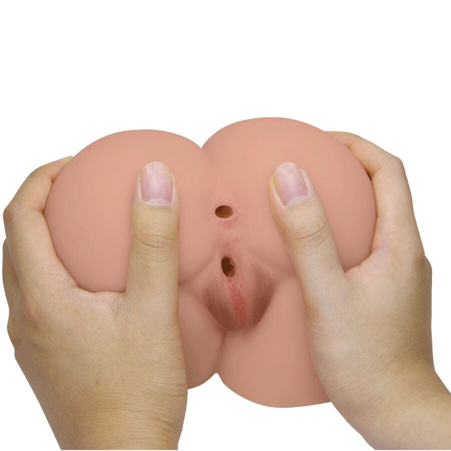 CRAZY BULL - BERNACE ASS VIBRATOR MIT REALISTISCHER VAGINA UND ANUS-FLEISCH-FERNBEDIENUNG