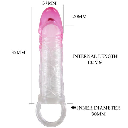 PRETTY LOVE - ODES REALISTISCHE 2 CM VERGRÖSSERUNGSHÜLLE FÜR DEN PENIS ROSA
