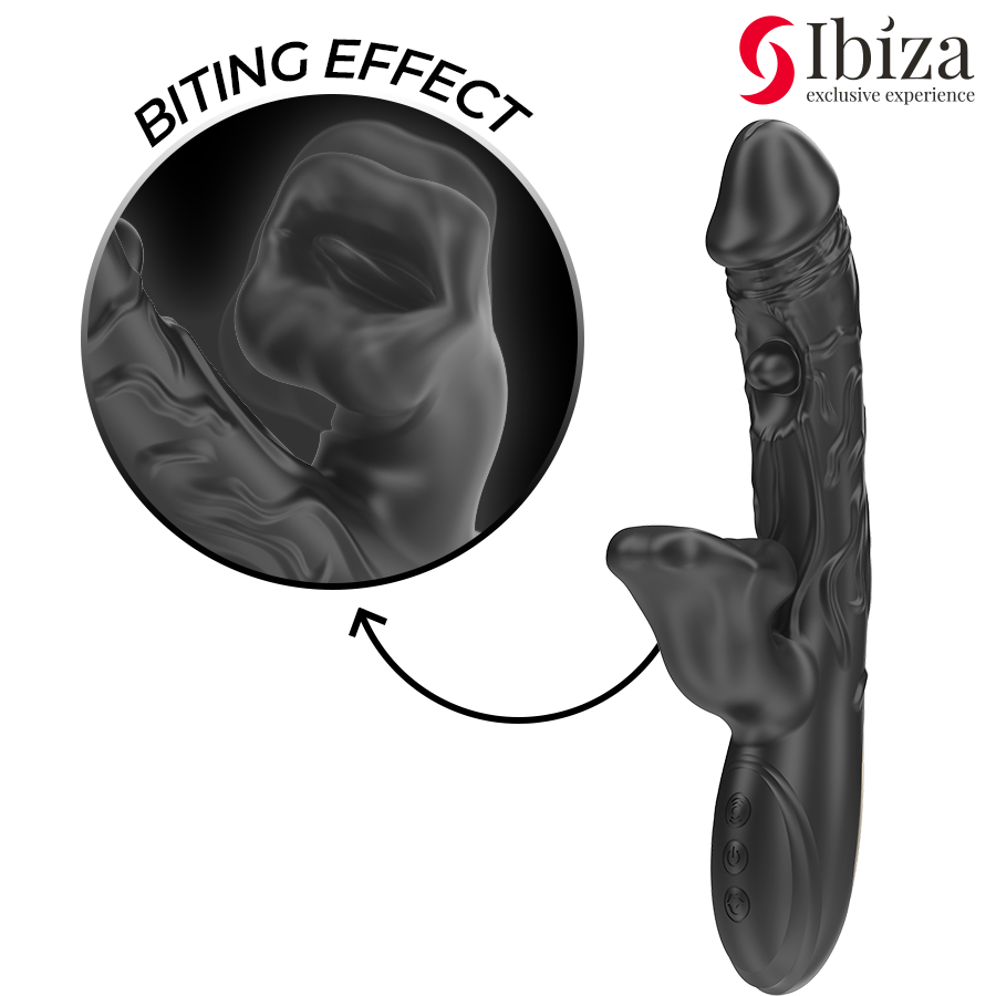 IBIZA - VIBRATOR UND KLITORISSTIMULATOR MIT BEISS- UND ROTATIONSEFFEKT