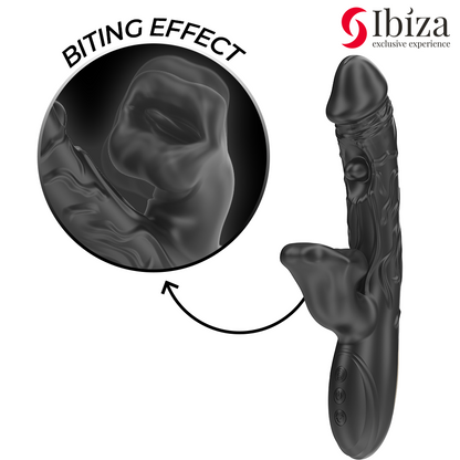 IBIZA - VIBRATOR UND KLITORISSTIMULATOR MIT BEISS- UND ROTATIONSEFFEKT