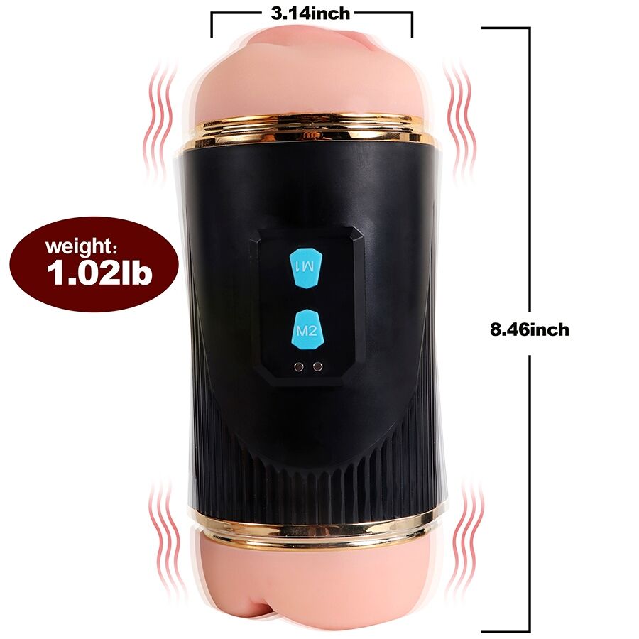 SHEQU - KAY DOPPELMASTURBATOR MIT DOPPELTER MUND- UND VAGINAVIBRATION