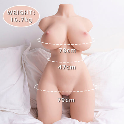 XISE - ORGANISIERTER WEIBLICHER REALISTISCHER TORSO MIT STOSSENDER 71 CM
