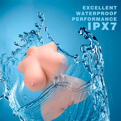 XISE - KLEINER, STOSSENDER, REALISTISCHER TORSO MIT WEIBLICHER VIBRATION 40 CM