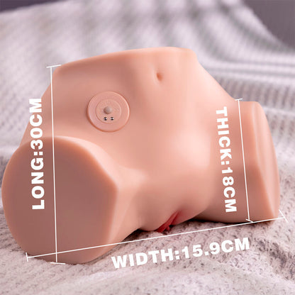 XISE - FENNIE SHAKING REALISTISCHER MULTIPOSITIONS-MASTURBATOR FÜR VAGINA UND ANUS MIT VIBRATION