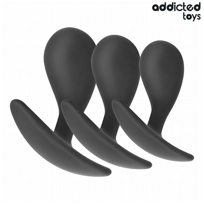 ADDICTED TOYS - SET OF 3 ANAL PLUG SILICONE MODEL 3