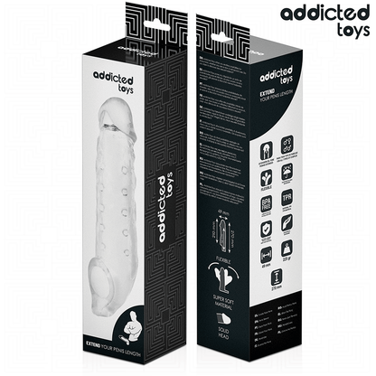 ADDICTED TOYS - TRANSPARENT PENIS EXTENSON SIZE S 23 CM
