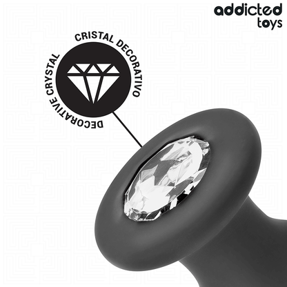 ADDICTED TOYS - ANALPLUG MIT JUWEL SILIKON GRÖSSE L 12,6 CM