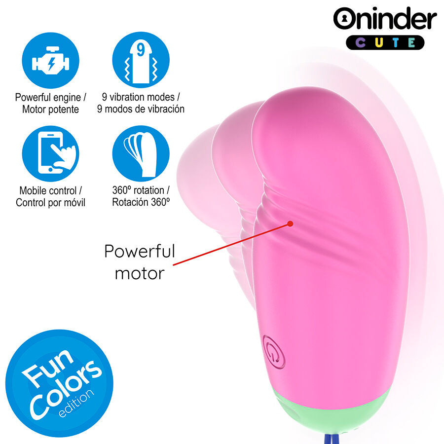 ONINDER CUTE - LOVE PLEASURE VIBRO-ROTATING EGG 360 SILICONE - FREE WORLDWIDE APP