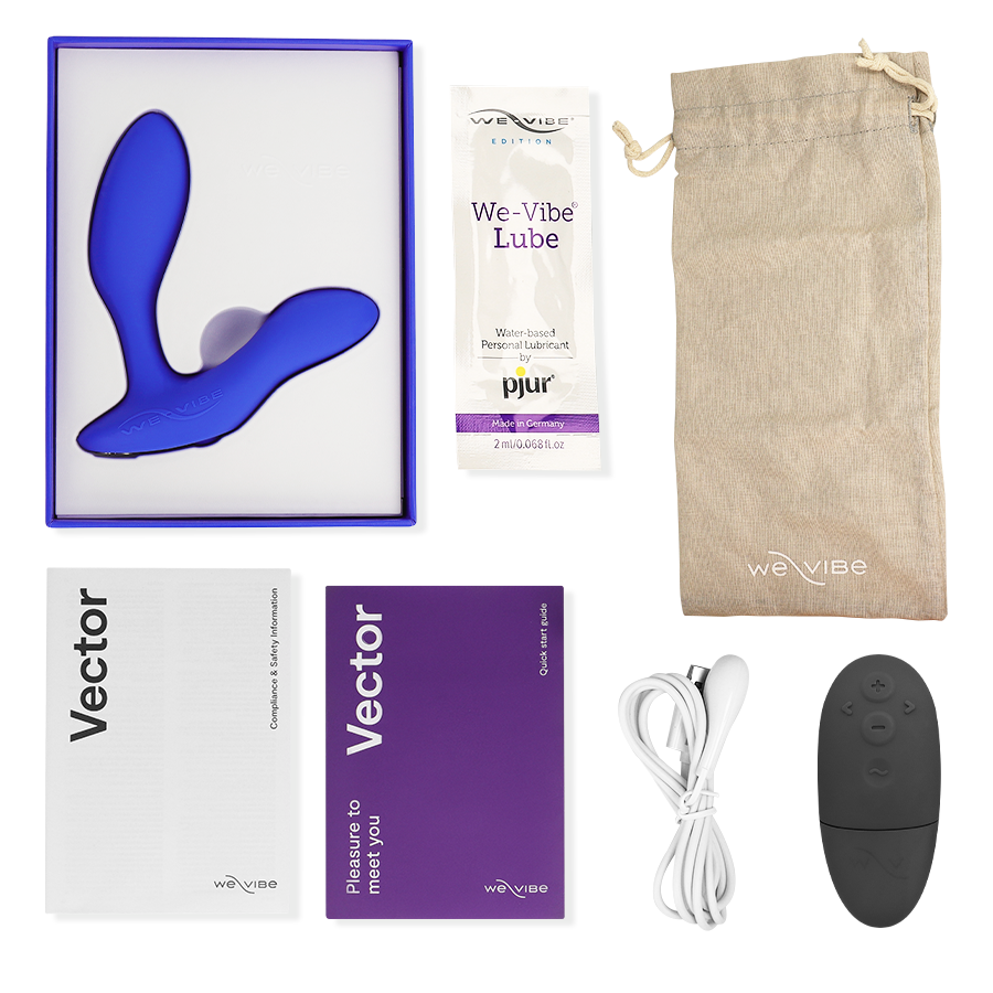 WE-VIBE - VECTOR+ BLAUER PROSTATAMASSAGEGERÄT