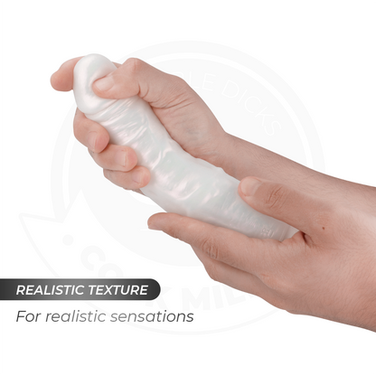 COCK MILLER - DILDO MIT SAUGNÄPFEN, LICHTERN UND VIBRATION MIT FERNBEDIENUNG WEISS 20,5 CM