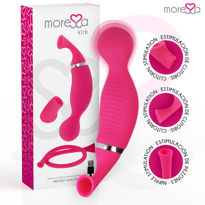 MORESSA - KIRK DUO SUCTION + MULTI-PERFORMANCE MASSAGER PREMIUM SILICONE RECHARGEABLE