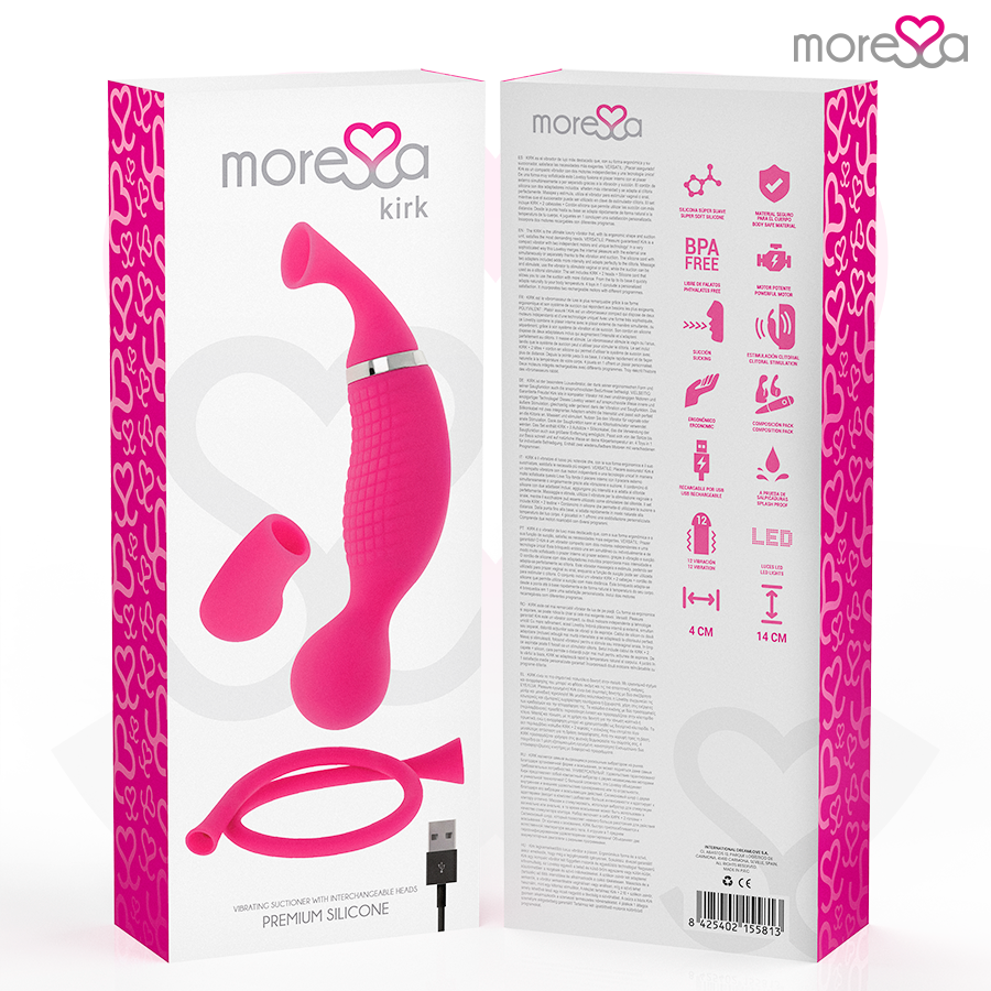 MORESSA - KIRK DUO SUCTION + MULTI-PERFORMANCE MASSAGER PREMIUM SILICONE RECHARGEABLE